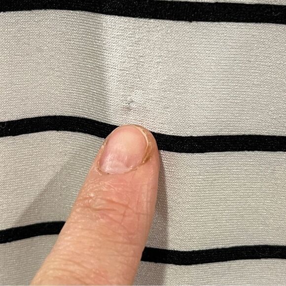 Striped sleeveless Black and White Maxi Dress straight cut - Picture 3 of 14